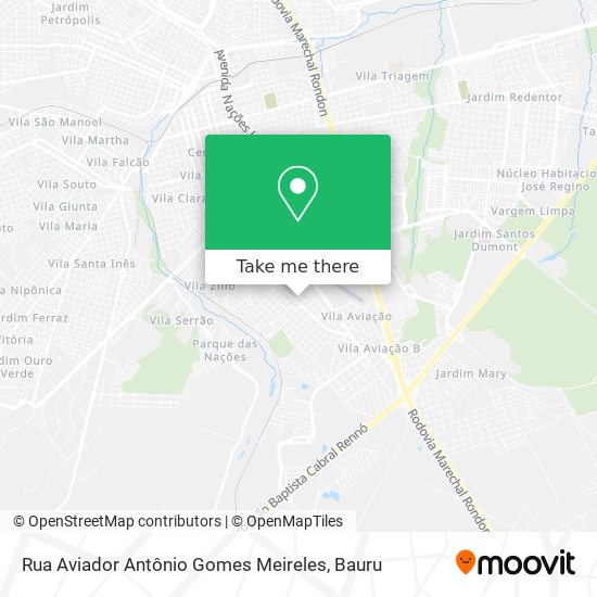 Rua Aviador Antônio Gomes Meireles map