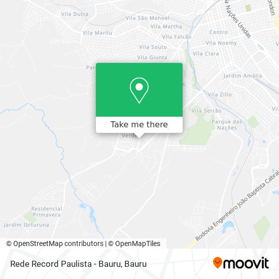 Rede Record Paulista - Bauru map