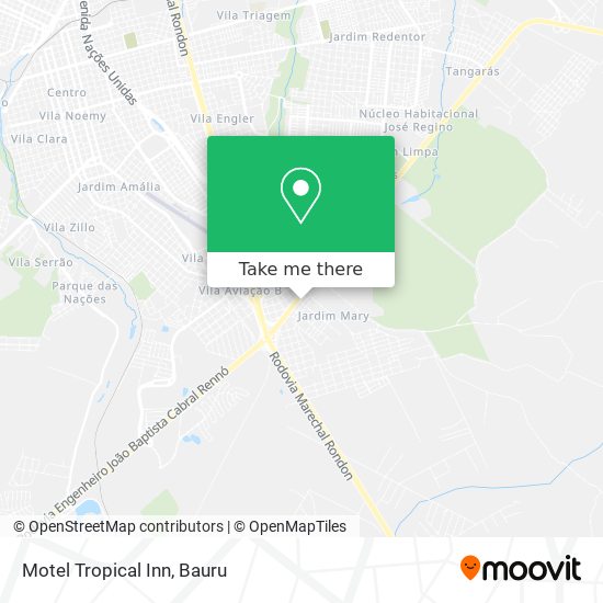 Mapa Motel Tropical Inn