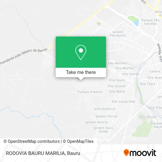 RODOVIA BAURU MARILIA map