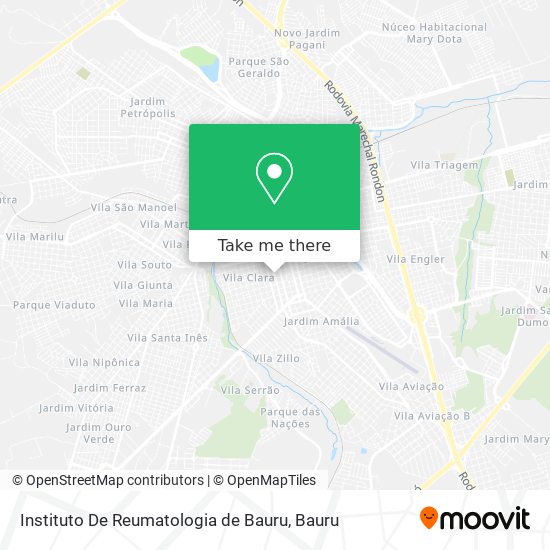 Mapa Instituto De Reumatologia de Bauru