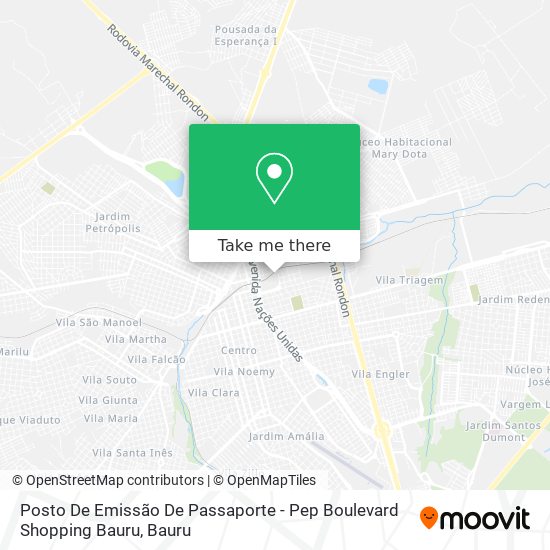 Mapa Posto De Emissão De Passaporte - Pep Boulevard Shopping Bauru