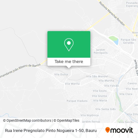 Mapa Rua Irene Pregnolato Pinto Nogueira 1-50