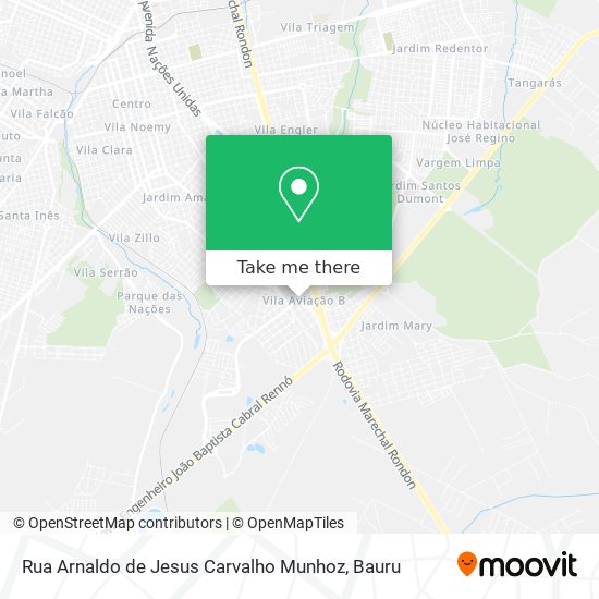 Mapa Rua Arnaldo de Jesus Carvalho Munhoz