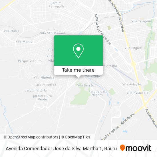 Mapa Avenida Comendador José da Silva Martha 1