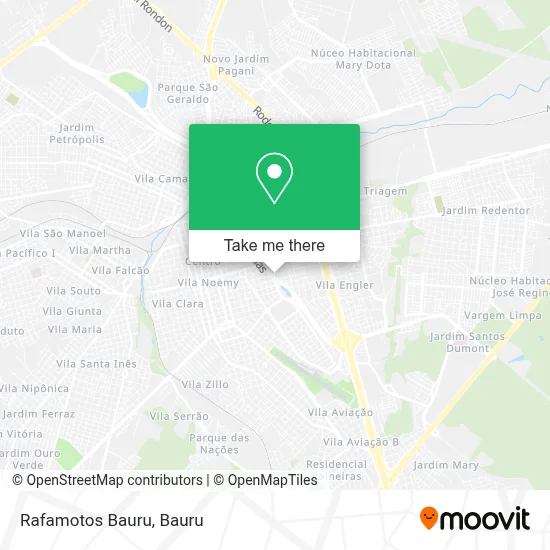 Rafamotos Bauru map