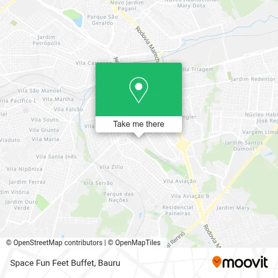 Space Fun Feet Buffet map