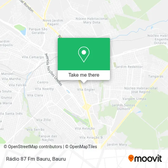 Rádio 87 Fm Bauru map