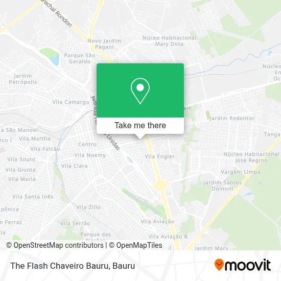 The Flash Chaveiro Bauru map