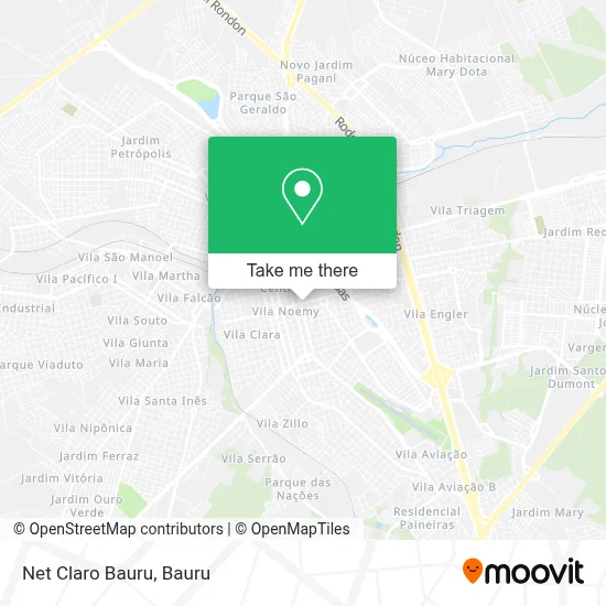 Net Claro Bauru map