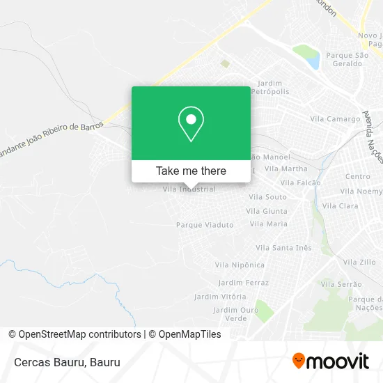 Cercas Bauru map