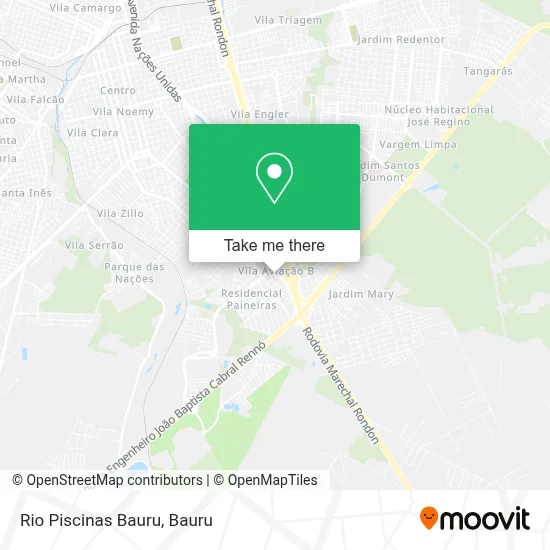 Rio Piscinas Bauru map