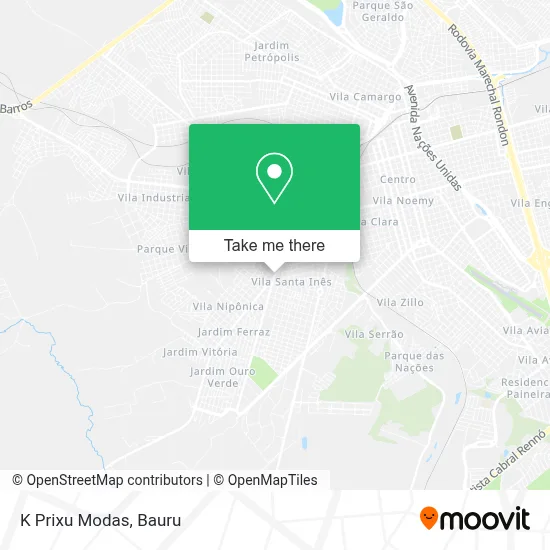 K Prixu Modas map