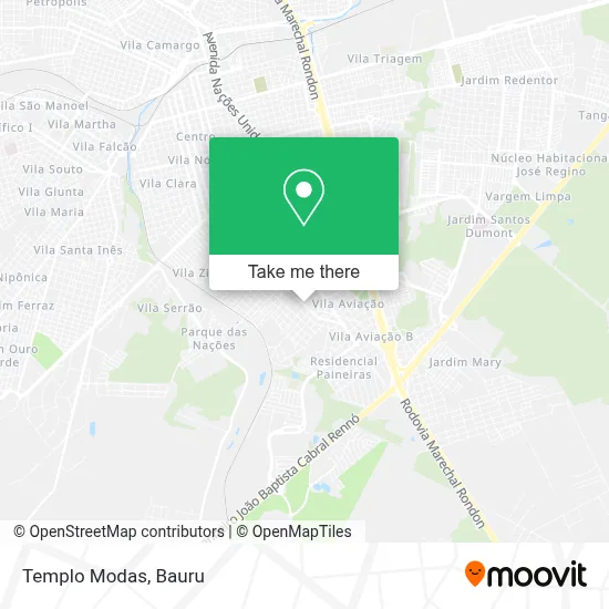 Templo Modas map