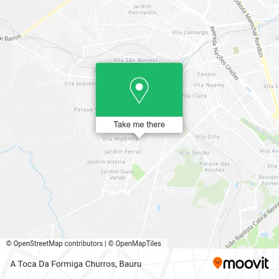 A Toca Da Formiga Churros map