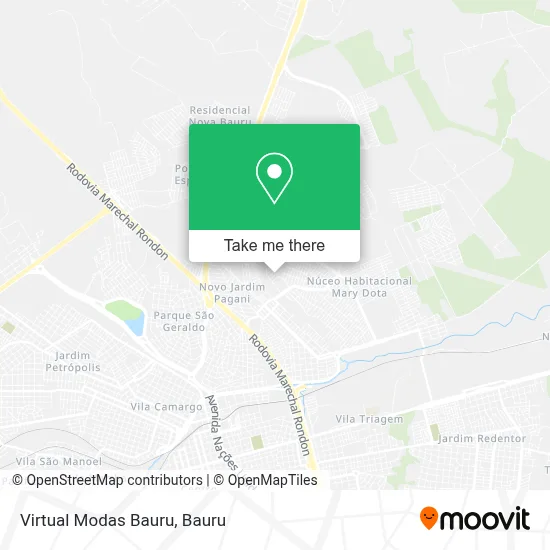 Virtual Modas Bauru map