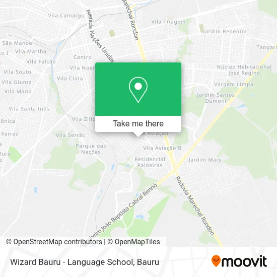 Wizard Bauru - Language School map