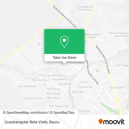Quadrangular Bela Vista map
