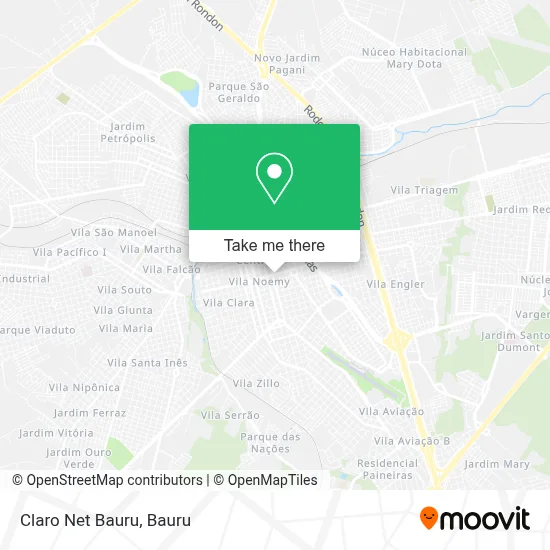 Claro Net Bauru map