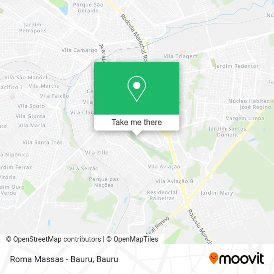 Roma Massas - Bauru map