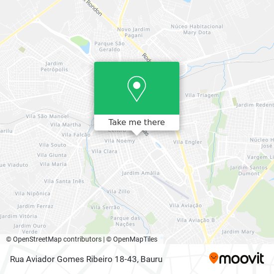 Mapa Rua Aviador Gomes Ribeiro 18-43