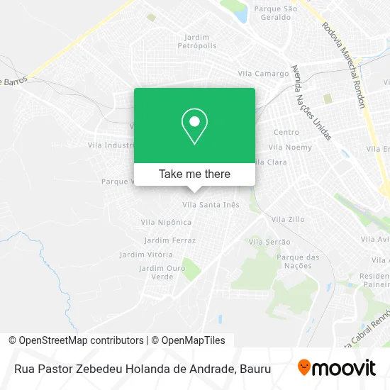 Rua Pastor Zebedeu Holanda de Andrade map