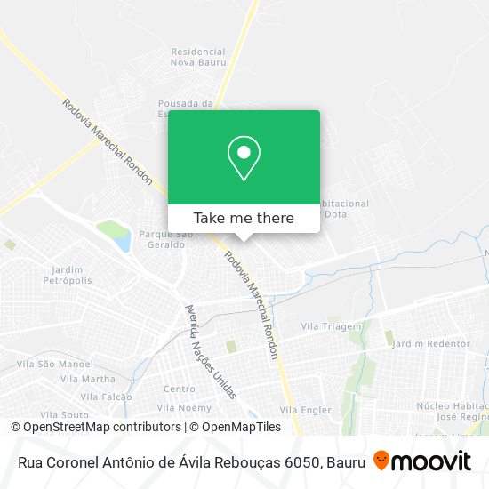 Mapa Rua Coronel Antônio de Ávila Rebouças 6050