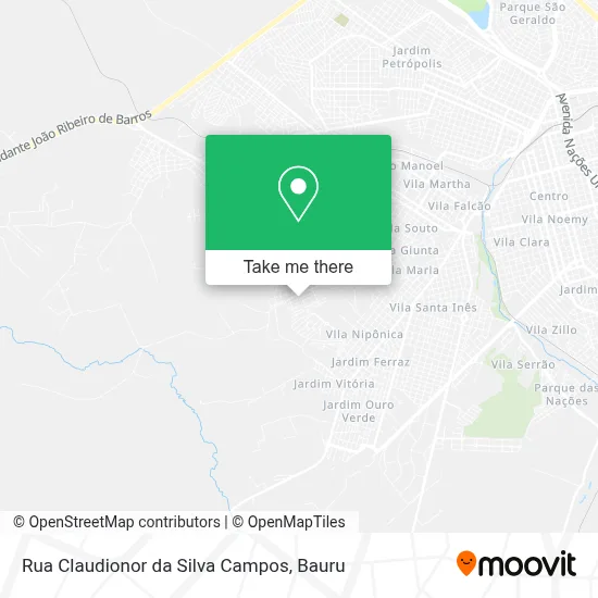 Rua Claudionor da Silva Campos map