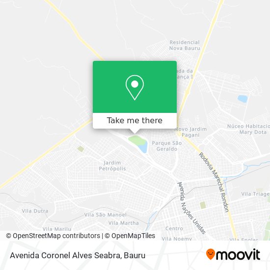Mapa Avenida Coronel Alves Seabra