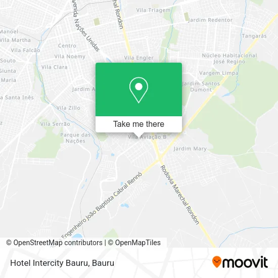 Hotel Intercity Bauru map