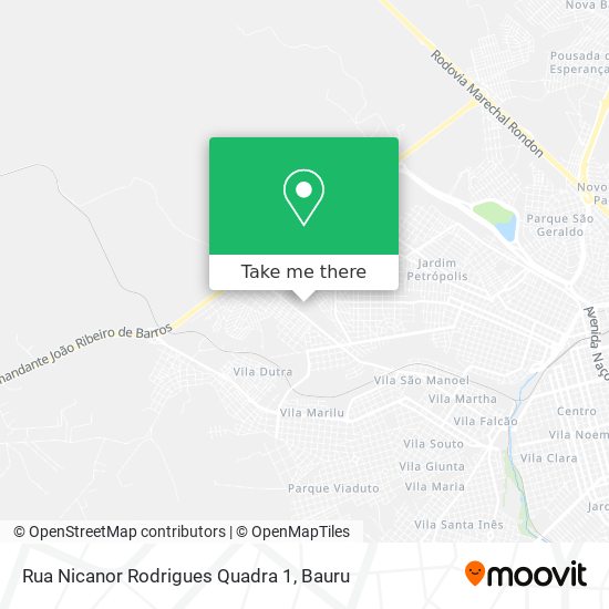 Rua Nicanor Rodrigues Quadra 1 map