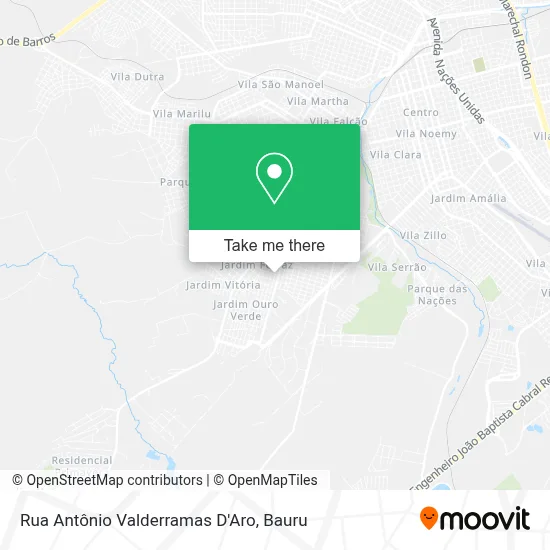 Rua Antônio Valderramas D'Aro map