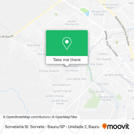 Sorveteria Sr. Sorvete - Bauru / SP - Unidade 2 map