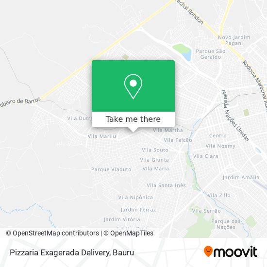 Pizzaria Exagerada Delivery map