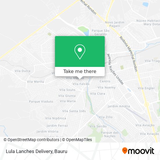 Mapa Lula Lanches Delivery