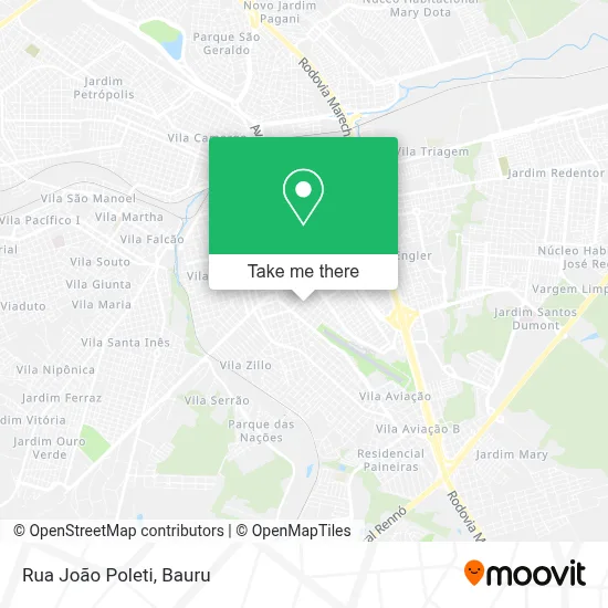 Rua João Poleti map