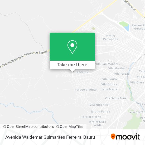 Mapa Avenida Waldemar Guimarães Ferreira