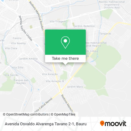 Mapa Avenida Osvaldo Alvarenga Tavano 2-1