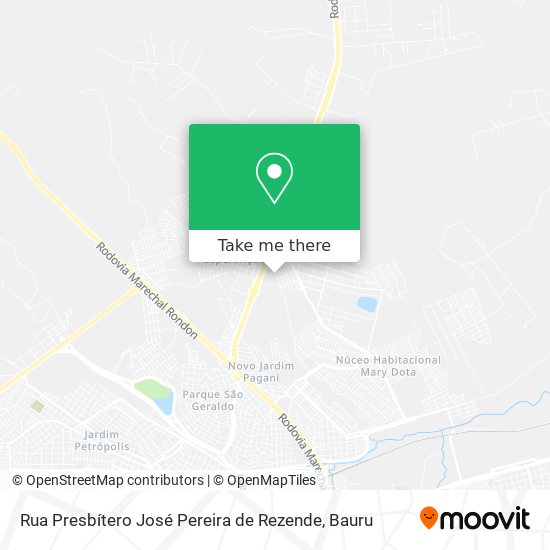 Mapa Rua Presbítero José Pereira de Rezende