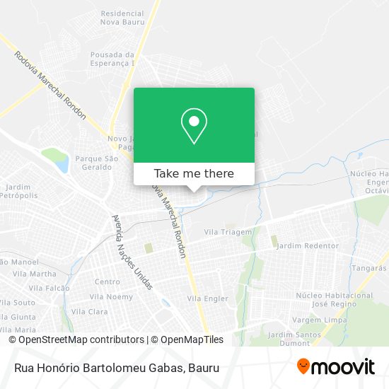 Rua Honório Bartolomeu Gabas map