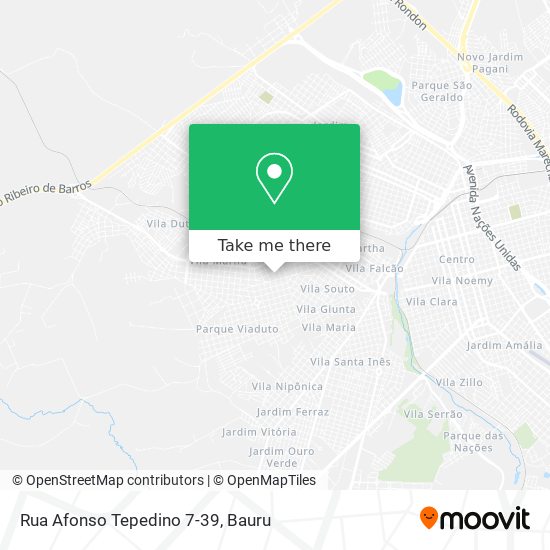 Mapa Rua Afonso Tepedino 7-39