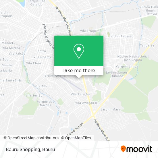 Bauru Shopping map