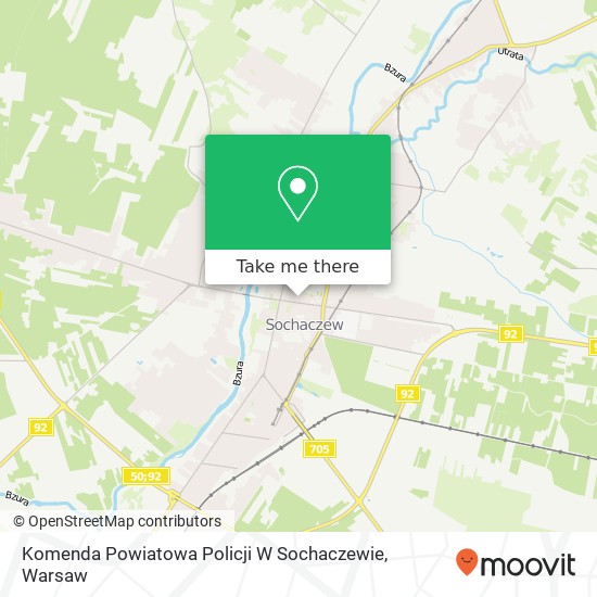 Komenda Powiatowa Policji W Sochaczewie map