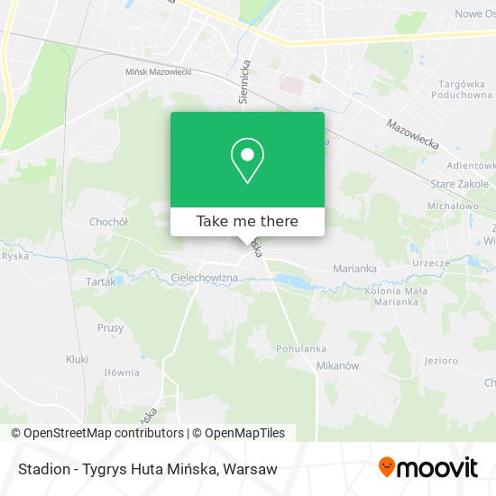 Stadion - Tygrys Huta Mińska map