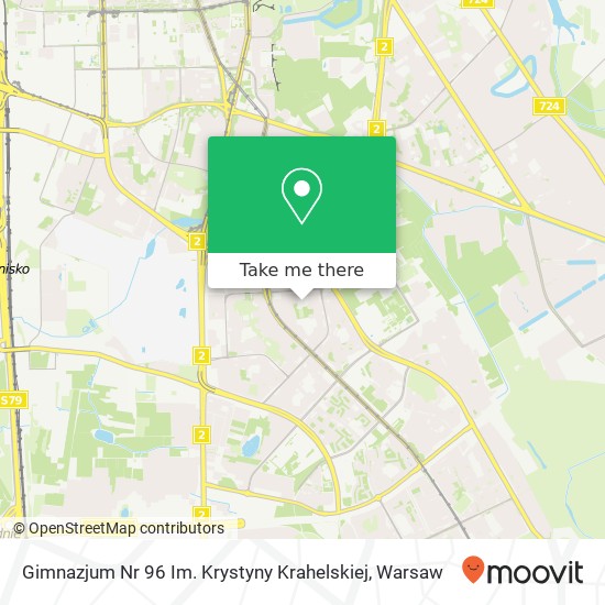 Gimnazjum Nr 96 Im. Krystyny Krahelskiej map