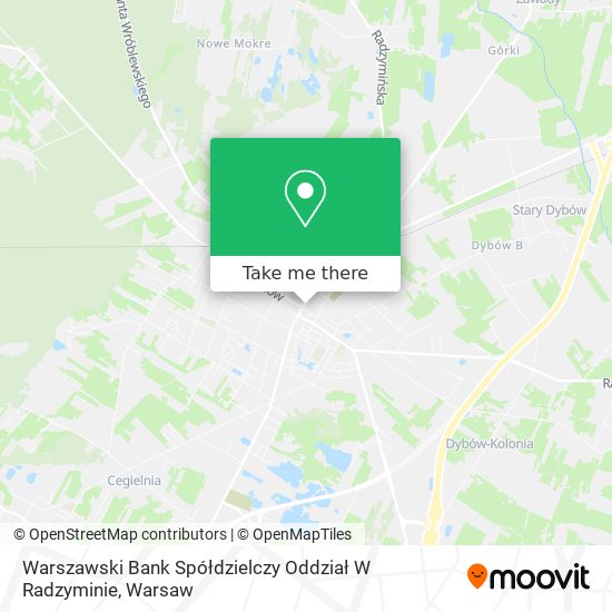 Warszawski Bank Spółdzielczy Oddział W Radzyminie map