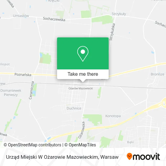 Urząd Miejski W Ożarowie Mazowieckim map