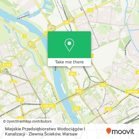 Miejskie Przedsiębiorstwo Wodociągów I Kanalizacji - Zlewnia Ścieków map