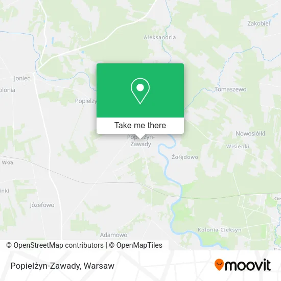 Popielżyn-Zawady map