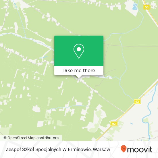 Zespół Szkół Specjalnych W Erminowie map